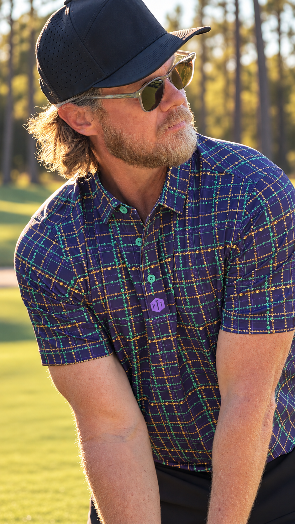 Fat Tuesday Plaid Polo
