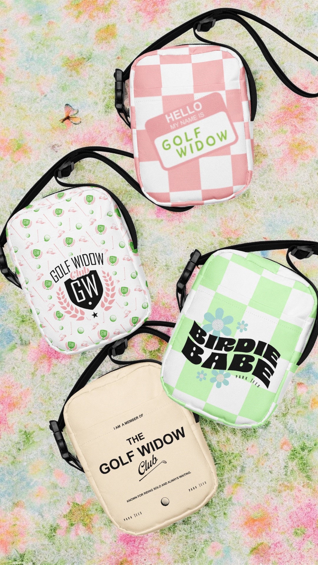 Hello, my name is Golf Widow Checkered bag Utility crossbody bag