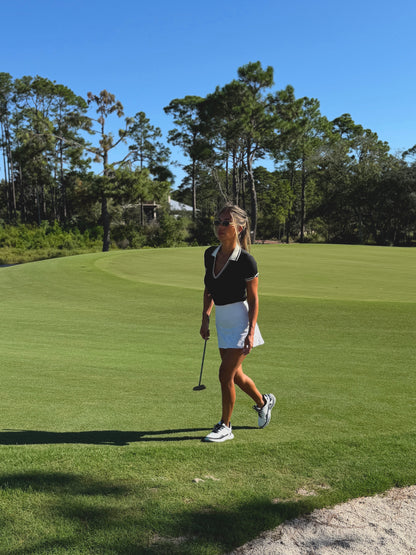 Meet Me at the Club Women's Polo in Black