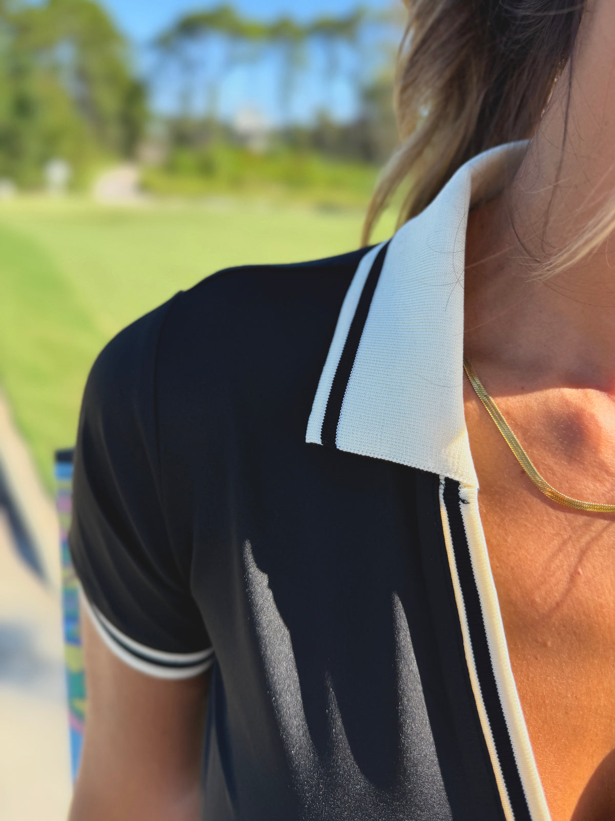 Meet Me at the Club Women's Polo in Black