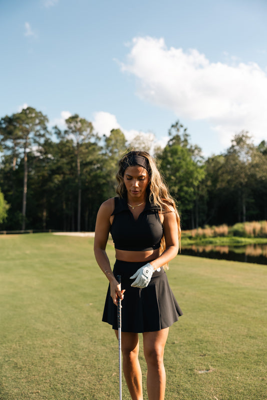 Women's Collared Tank and Flared Skort Golf Set