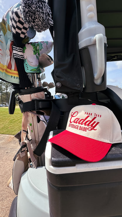 Caddy Beverage Babe Two Toned Snapback Red