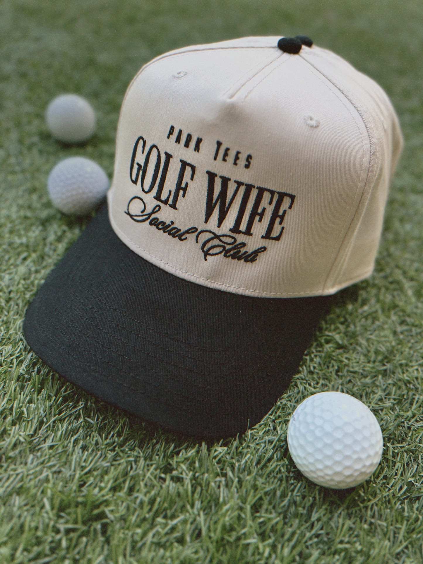 Golf Wife Social Club Two Toned Snapback Black