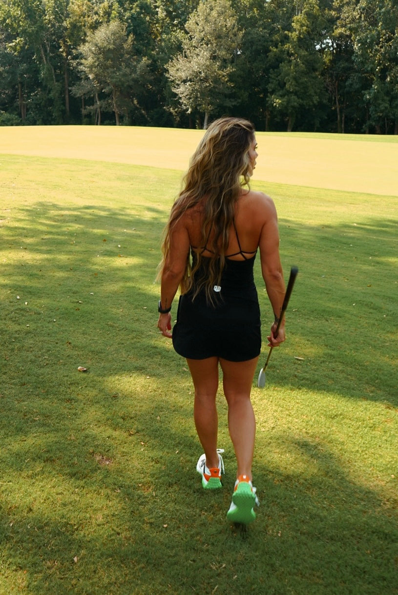 Women’s Performance Golf Tank + Skort Set Black