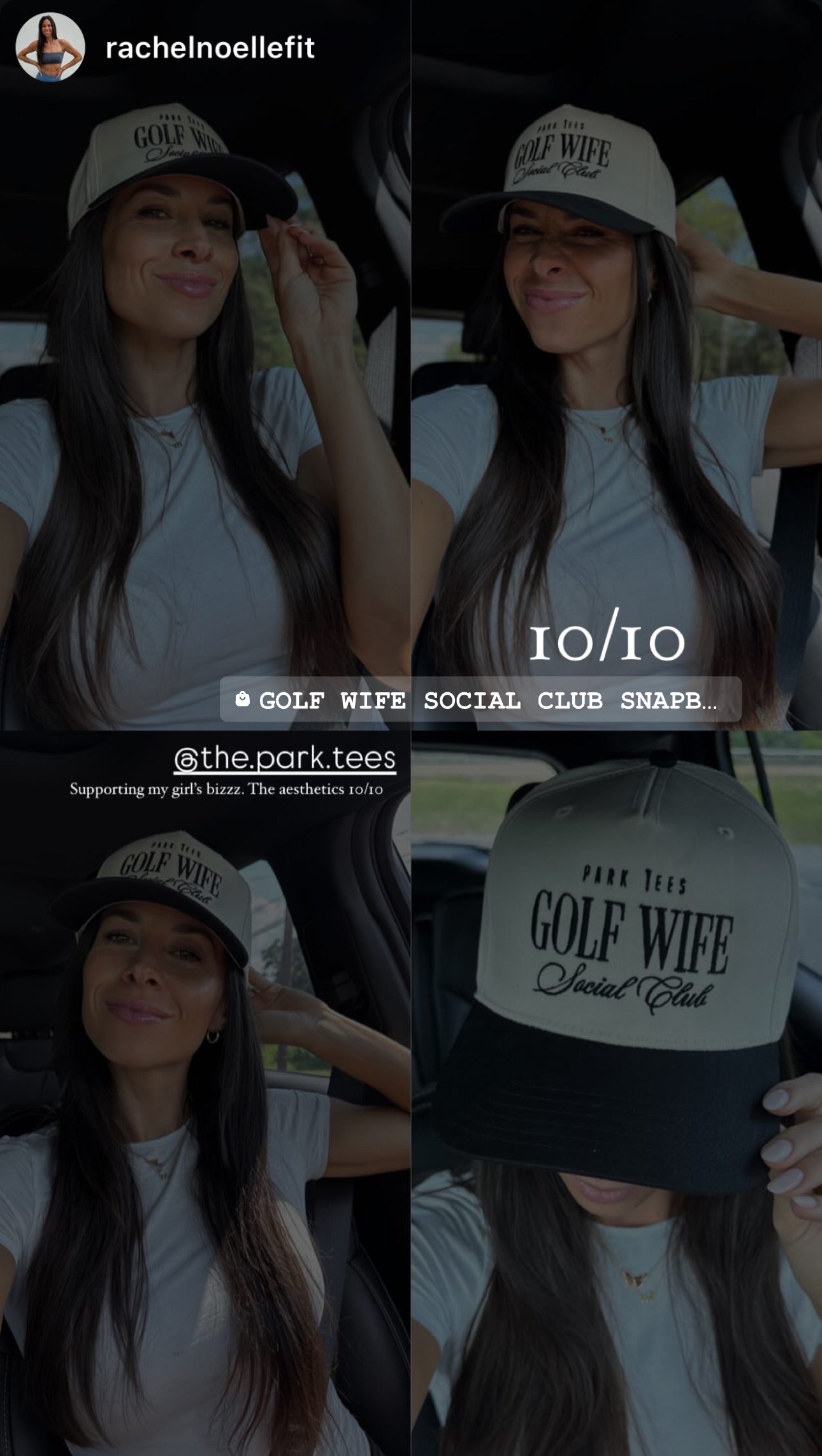 Golf Wife Social Club Two Toned Snapback Black