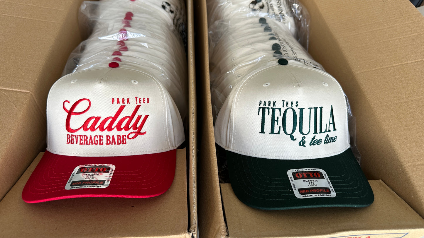 Caddy Beverage Babe Two Toned Snapback Red