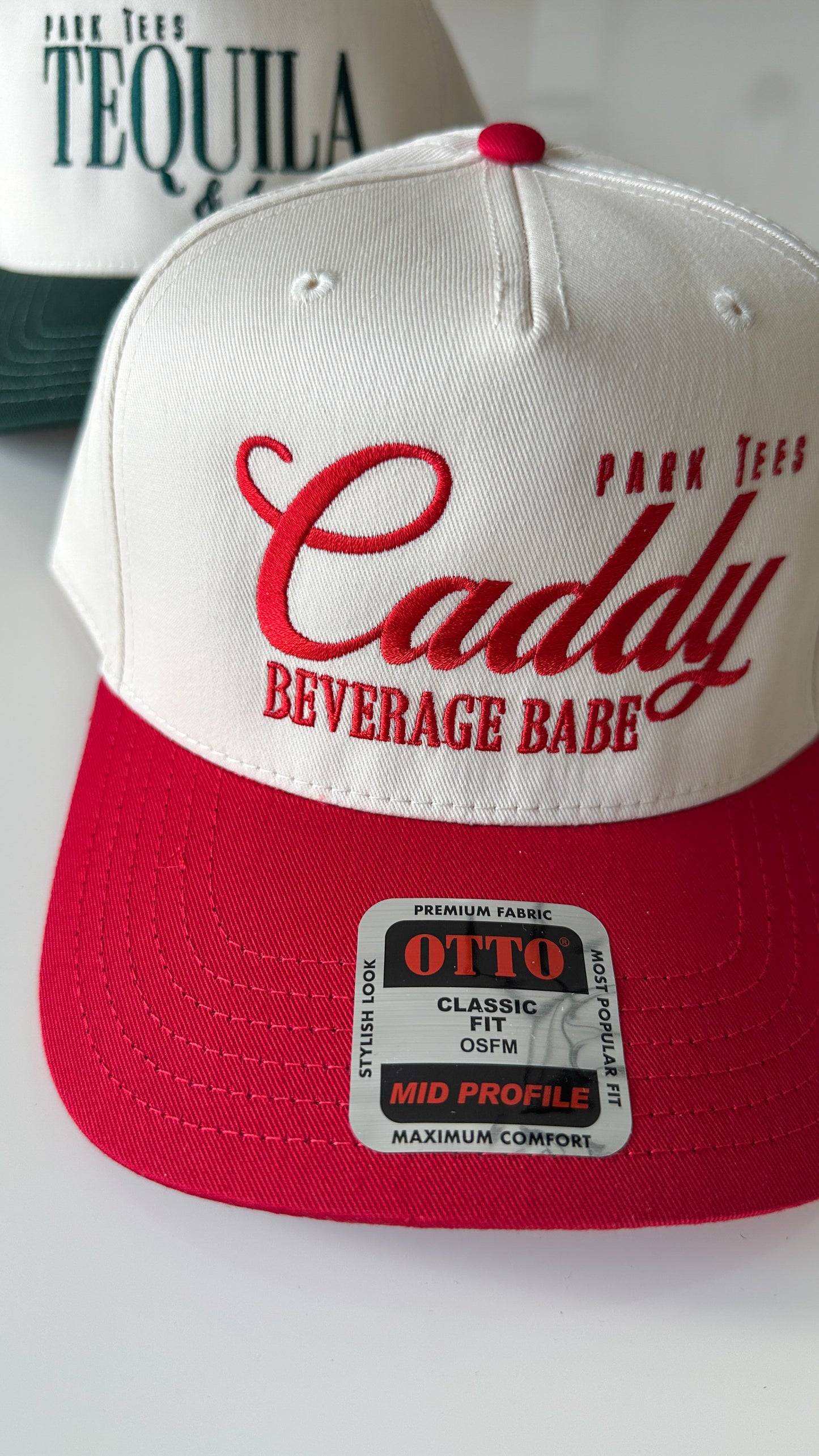 Caddy Beverage Babe Two Toned Snapback Red