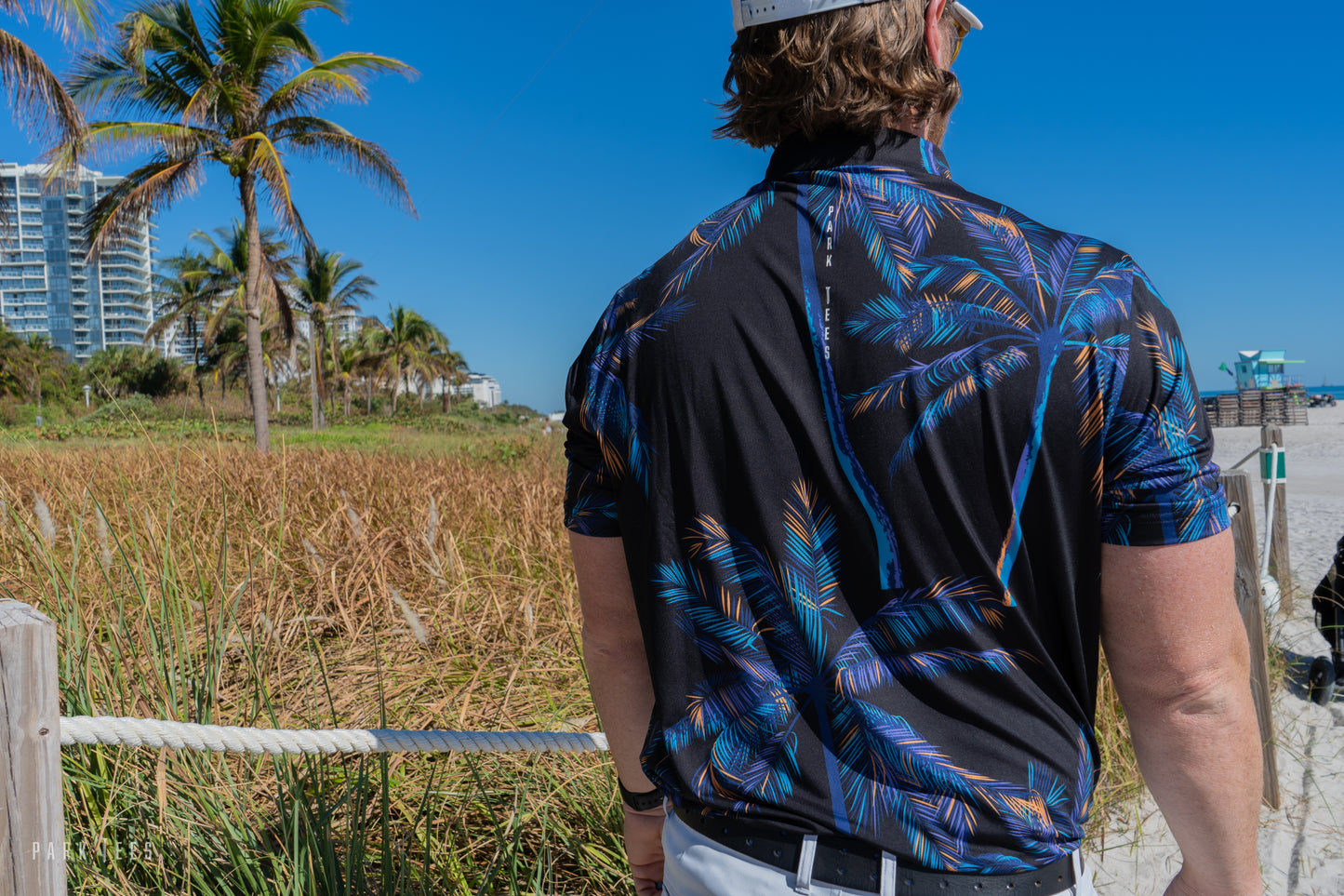 Neon palms Polo