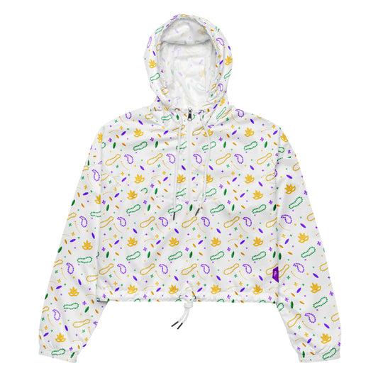 Mardi Gras Throws Women’s cropped windbreaker