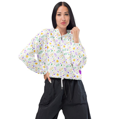 Mardi Gras Throws Women’s cropped windbreaker