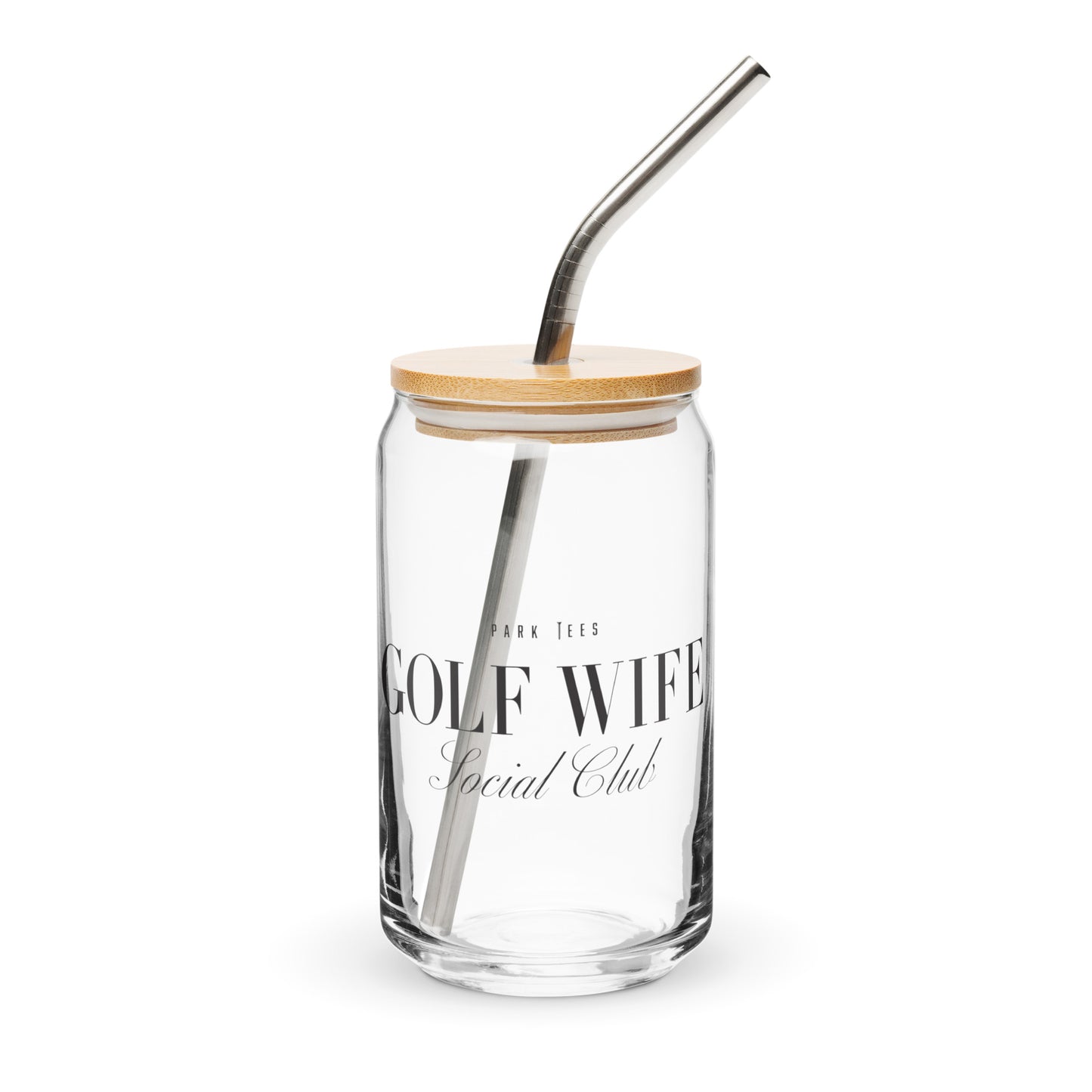 Golf Wife Social Club Glass with Lid & Straw