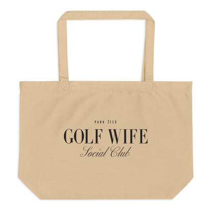 Golf Wife Social Club Large organic tote bag