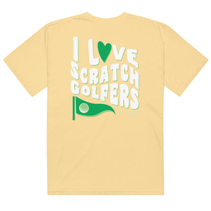 I Love Scratch Golfers garment-dyed heavyweight t-shirt