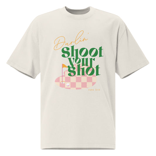 Shoot your Shot Oversized faded t-shirt