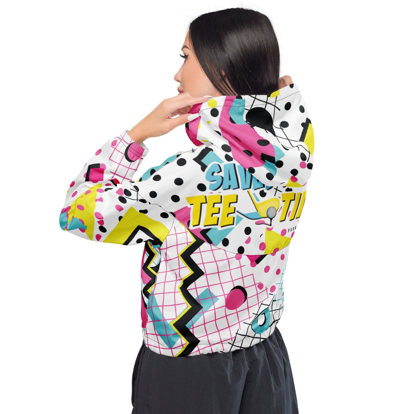 Saved by the Tee Time Women’s cropped windbreaker