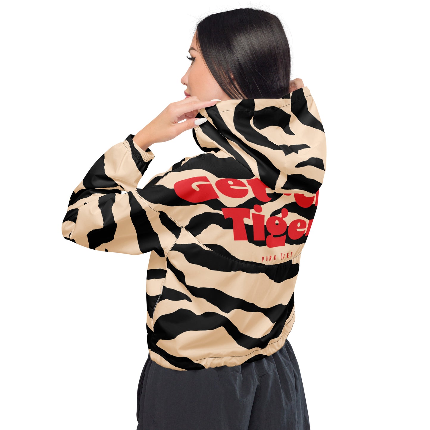 Get 'em Tiger Women’s cropped windbreaker