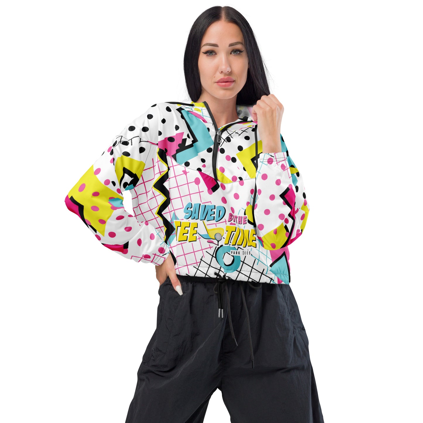 Saved by the Tee Time Women’s cropped windbreaker