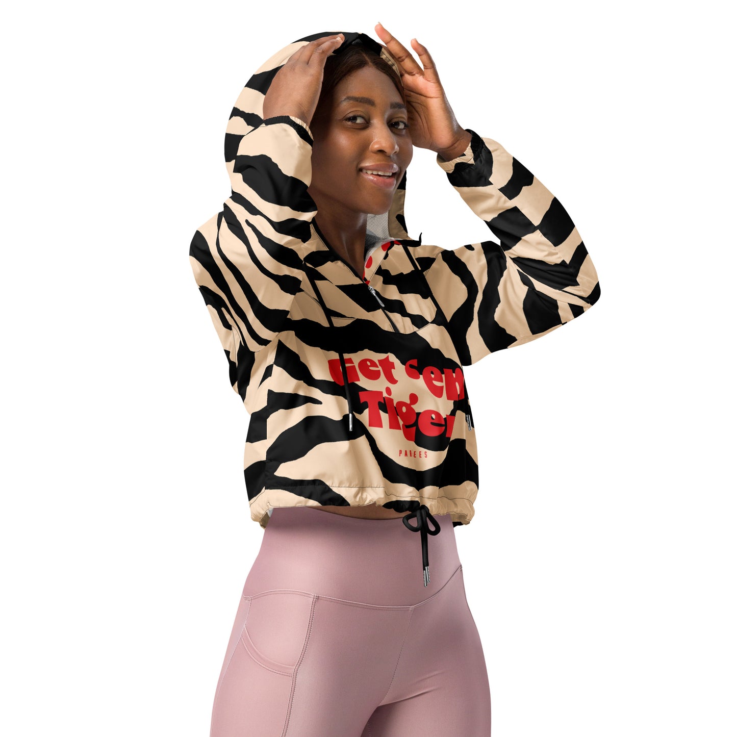 Get 'em Tiger Women’s cropped windbreaker