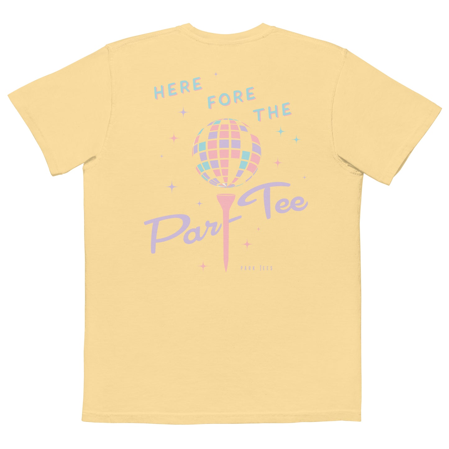 Here Fore the Par-Tee Unisex garment-dyed pocket t-shirt